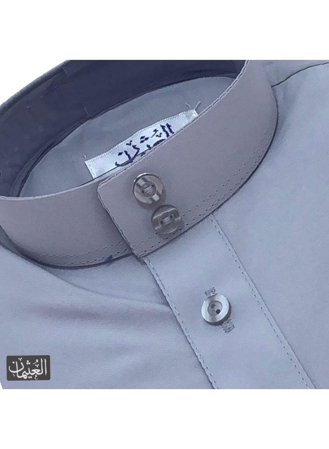 العثيمان الثوب العربي التقليدي للأولاد – كندورة سعودية / جوبا / ثوب طويل الأكمام للأطفال  - Image 4