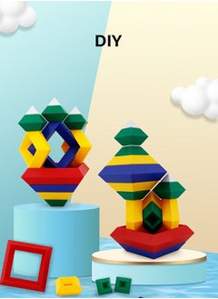 GROIC Building Blocks Stacking Toys for Kids Stacker Toy 3D Puzzle Stem Pyramid Speed Cube, Creative Educational Preschool Learning Block  - Image 2