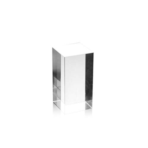 RY DISPLAY Clear Polished Acrylic Cube Display Block Jewelry Stand Ring Showcase Holder (2" x 2" x 3") - Image 4
