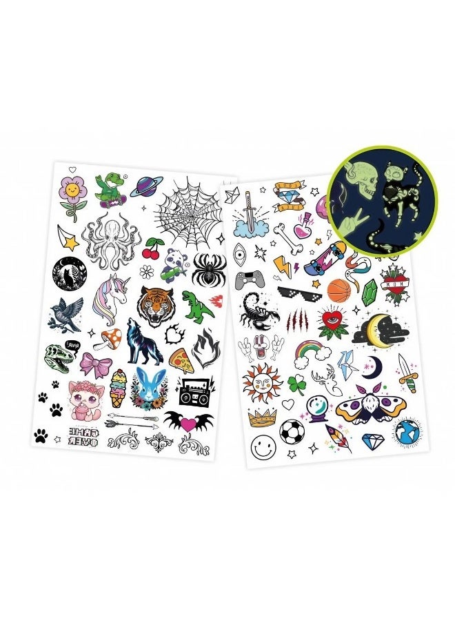 Buki Be Teens Glow-In-The-Dark Phosphorescent Wash-Off Tattoos Set (Pack Of 75) - Image 2