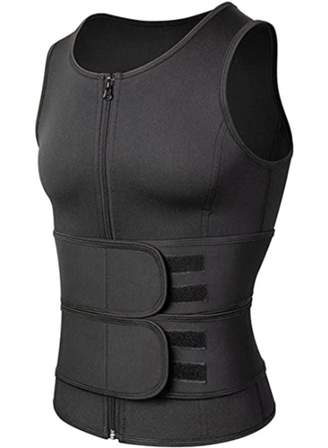 Cuken Slimming Body Shaper Vest Sauna Suit Neoprene Waist Trainer Workout Trimmer Belt for Men - Image 1