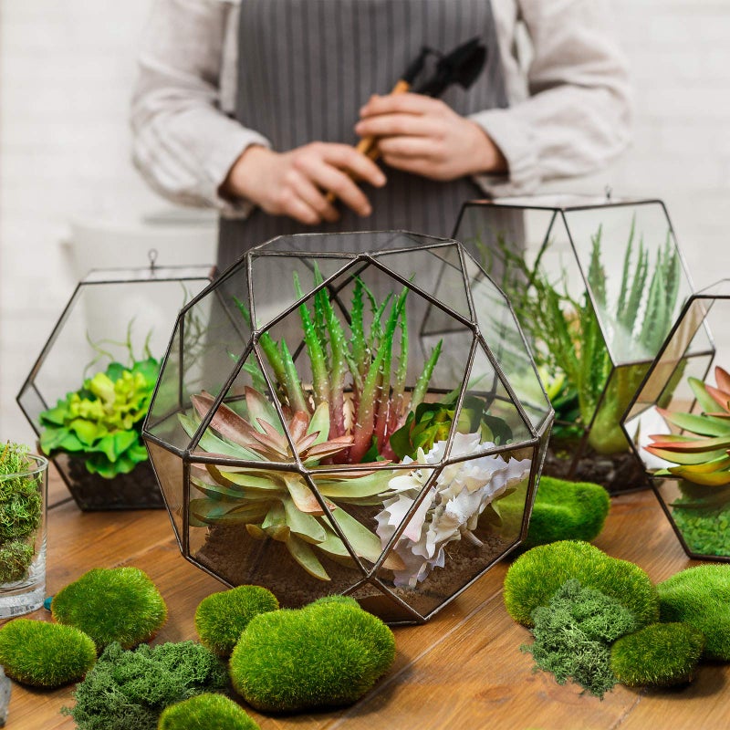 Chuangdi Artificial Moss Rock Assorted Sized Decorative Faux Green Stones Green Moss Balls Decor for Floral Arrangements and Crafting Gardens(20 Pieces) - Image 5