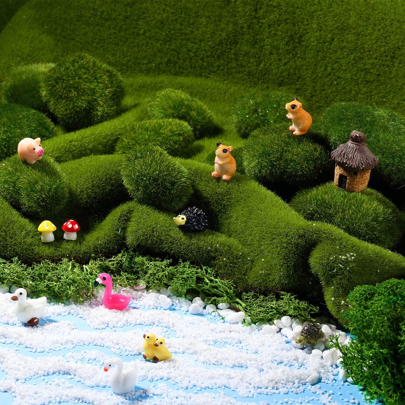 Chuangdi Artificial Moss Rock Assorted Sized Decorative Faux Green Stones Green Moss Balls Decor for Floral Arrangements and Crafting Gardens(20 Pieces) - Image 4