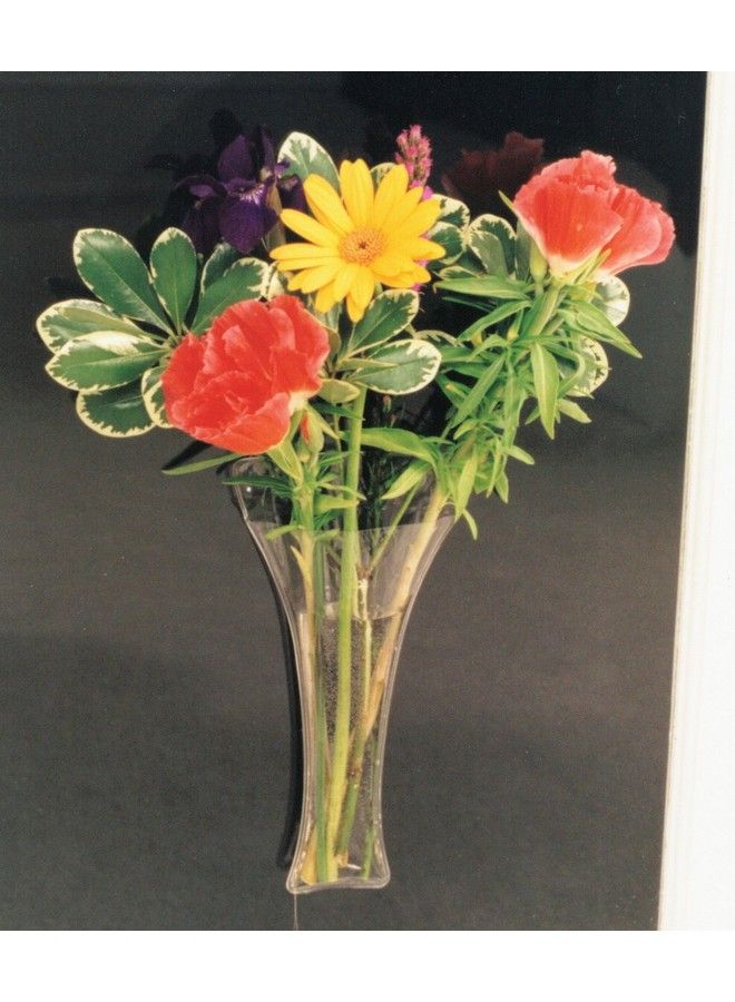 Gadjit Vinyl Window Vase Trumpet Style Flexible Vinyl Vase Attaches To Windows Mirrors Or Other Nonporous Surfaces With Suction Cups Vase Holds A Bouquet Of Flowers Water Greenery - Image 5