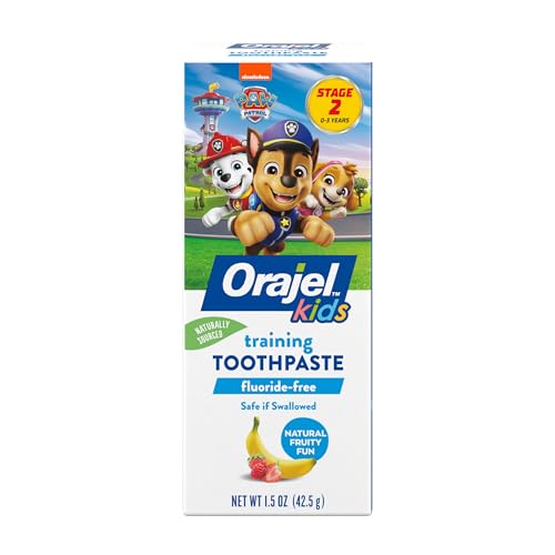 Orajel Kids Paw Patrol Fluoride-Free Training Toothpaste, Natural Fruity Fun Flavor, #1 Pediatrician Recommended , 1.5oz Tube - Image 1