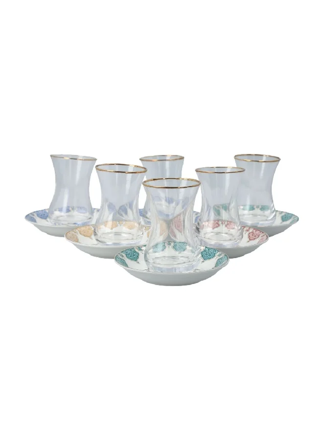 Bien Servi 12-Piece Striking Pattern Coffee Set Multicolor RSY01759-1866