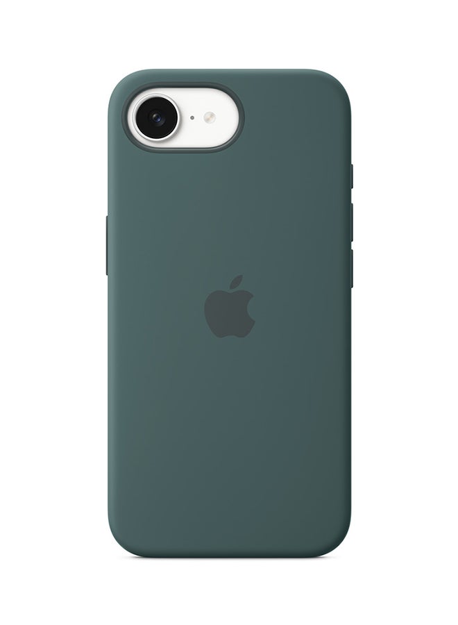 Apple iPhone 16e Silicone Case – Lake Green - Image 1