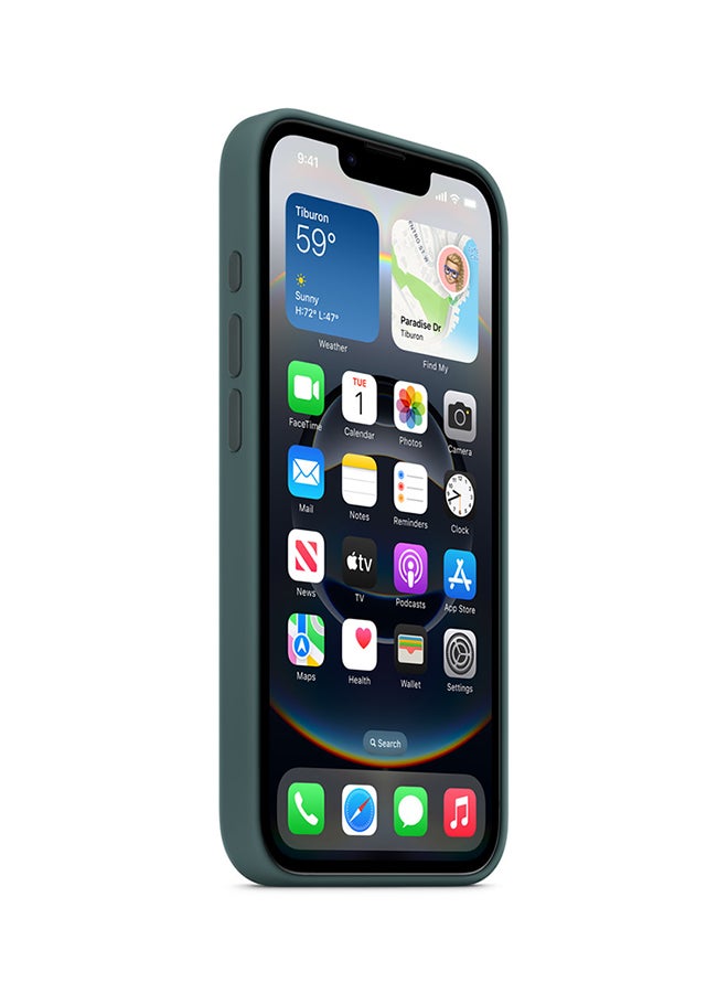 Apple iPhone 16e Silicone Case – Lake Green - Image 3
