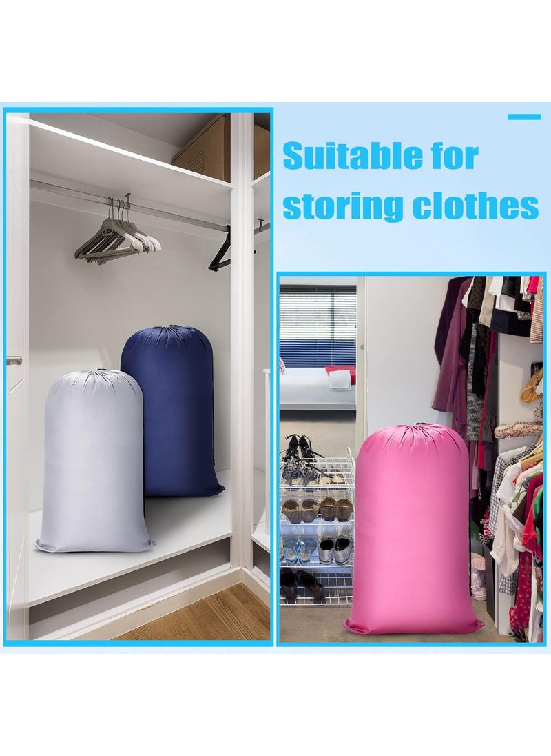 Nuenen 6 Pcs 43 x 55 Inch Extra Large Laundry Bag Washable Travel Laundry Bags with Drawstring Lock Closure Heavy Duty for Dirty Clothes Camping Tent Blankets Yarn Fabric Storage Assorted Colors  - Image 5