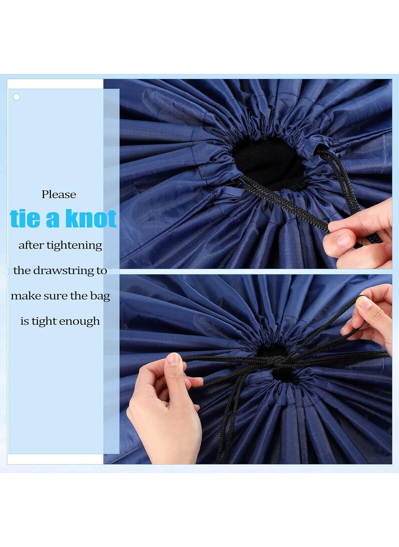 Nuenen 6 Pcs 43 x 55 Inch Extra Large Laundry Bag Washable Travel Laundry Bags with Drawstring Lock Closure Heavy Duty for Dirty Clothes Camping Tent Blankets Yarn Fabric Storage Assorted Colors  - Image 3