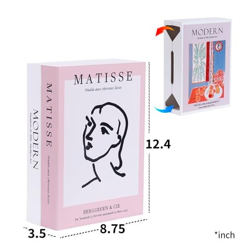 TastePick Book Shape Decorative Cable Management Box Expandable Cable Organizer Box with Magnetic Closure for Home Office Modern Matisse Large - Image 3