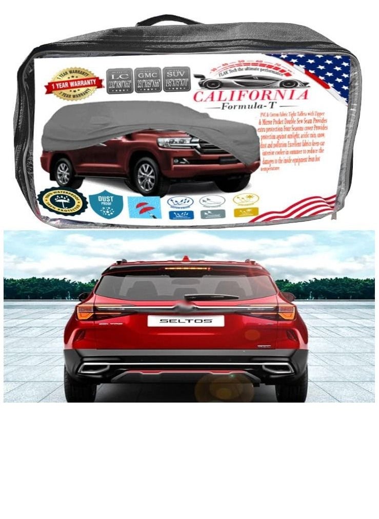 California formula-T California Car body Cover Windproof  Scratch Resistant Cover with Working Gloves KIA Seltos 