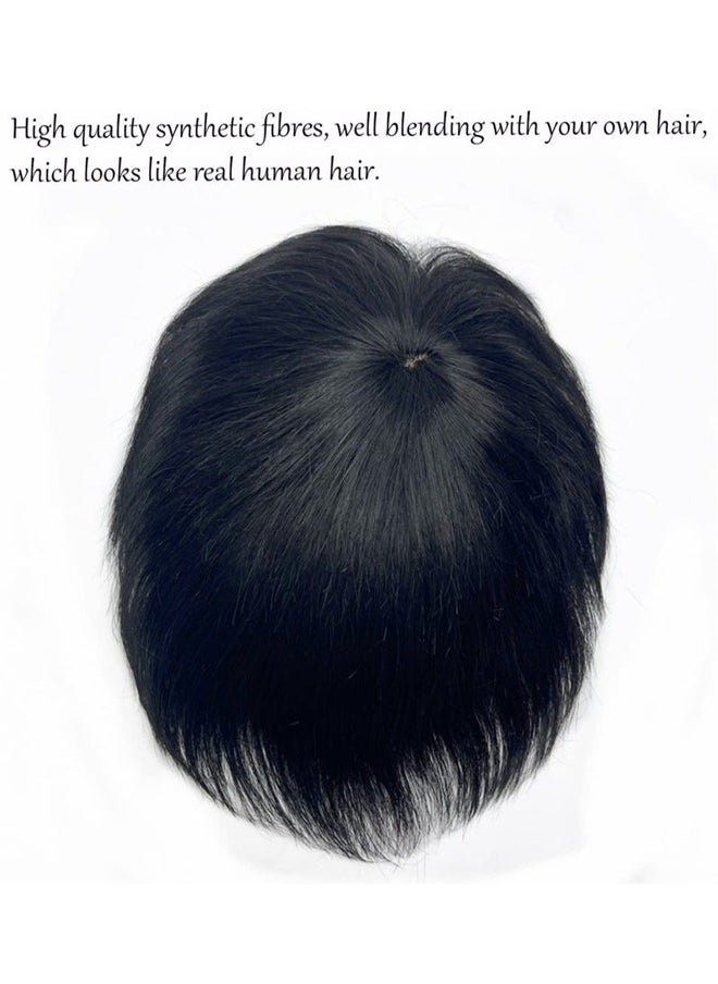 HY Men's Clips-On Short Hair Toupee  - Image 3