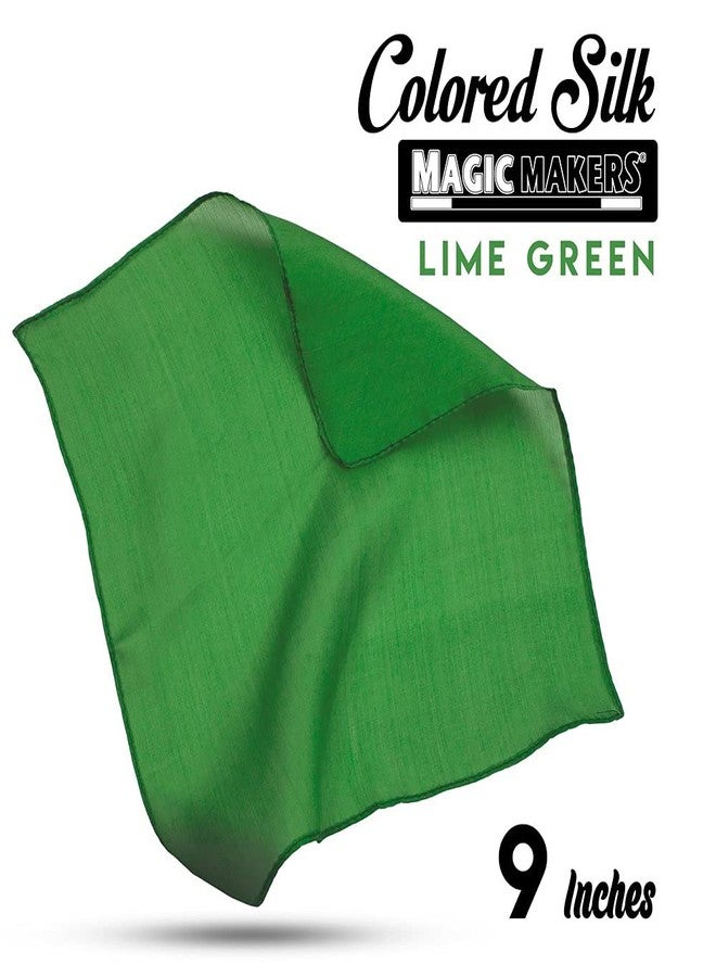 Magic Makers Professional Grade 9 Inch Magician's Silk - Green - Image 3