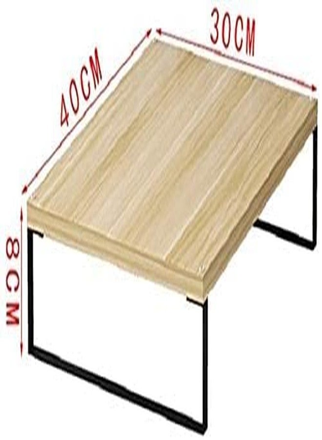 OGFC 25550 Kitchen shelf microwave stand, Pantry baker's rack utility storage shelf microwave stand kitchen induction cooker bracket wooden storage 40x30x8cm - Image 3