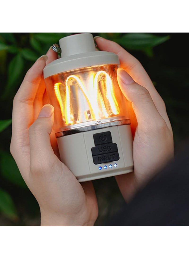 سمارتكس فانوس تخييم محمول متعدد الوظائف، محمول وقابل للتعليق، مصباح يدوي قابل لإعادة الشحن، نطاق تعتيم كامل، زينة جو شحن من النوع C - Image 4