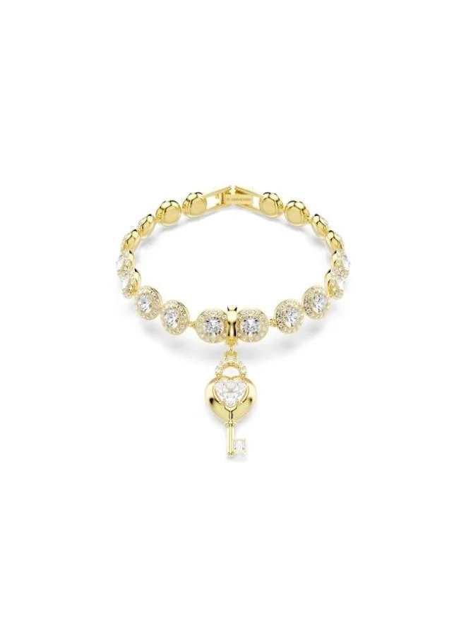 SWAROVSKI  Idyllia White Crystal Charm Gold Tone Plated Bracelet for Women | Best Price UAE