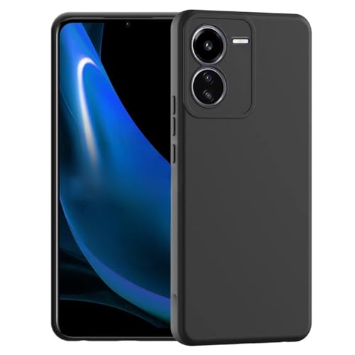 Spazy Case® iQOO Z9 5G Back Cover | Soft Silicone Slim Back Case Cover for iQOO Z9 5G - Black - Image 1