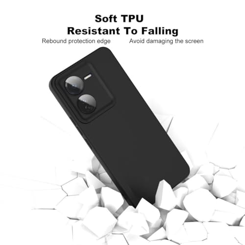 Spazy Case® iQOO Z9 5G Back Cover | Soft Silicone Slim Back Case Cover for iQOO Z9 5G - Black - Image 4