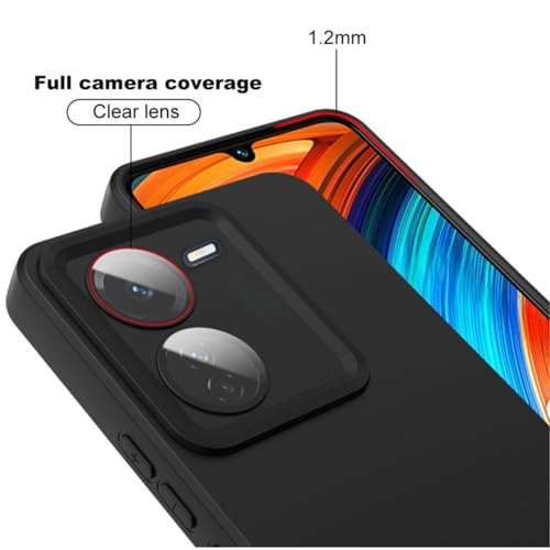 Spazy Case® iQOO Z9 5G Back Cover | Soft Silicone Slim Back Case Cover for iQOO Z9 5G - Black - Image 3