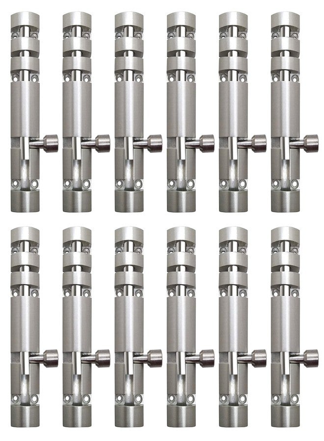 Life Vision Zaylo Tower Bolt 4 inch Aluminium, S.S. Finish, Pack of 12 Piece - Image 1