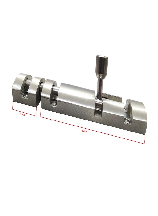 Life Vision Zaylo Tower Bolt 4 inch Aluminium, S.S. Finish, Pack of 12 Piece - Image 3
