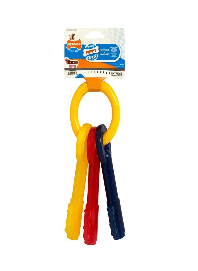 Nylabone Puppy Teething Keys Dog Chew Toy [Set of 2] Size: X-Small - Image 1