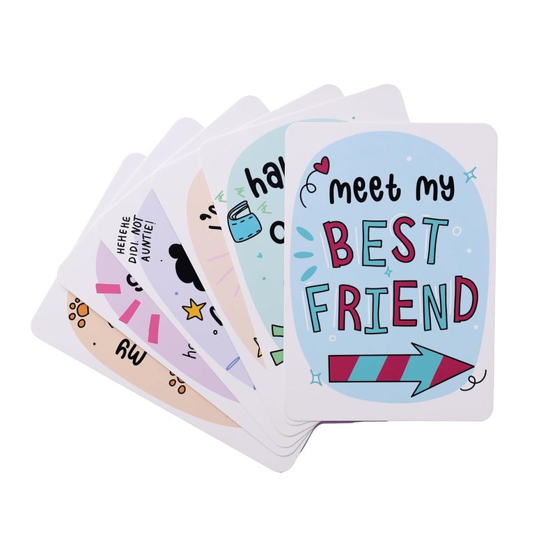 Oye Happy - Baby Milestone Placards | Set of 12 Adorable Cards for Baby's Milestones | Memory Capturing Cards - Image 1