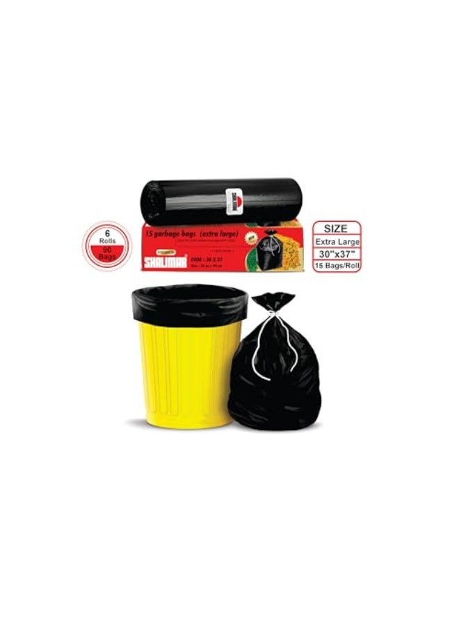 Shalimar 90 Pcs - 45 Gallon Heavy Duty Garbage Bag, Lavender Fragrance – Leak-Proof Dustbin/Trash/Waste Bags – 76 x 94 cm – Fits 35 to 45 Gallon Bins – Black - Image 4