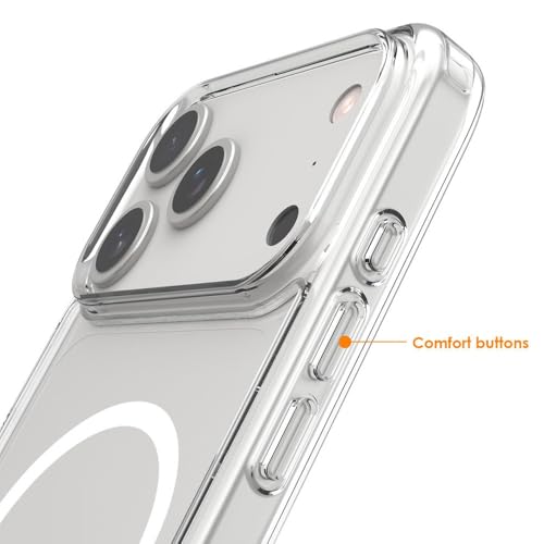 Caisles Ultra-Hybrid Transparent Clear Case– Anti-Yellow, Magnetic Ring, Camera Protection, Shockproof, Slim Fit & Wireless Charging Safe (iPhone 17 PRO MAX) - Image 3