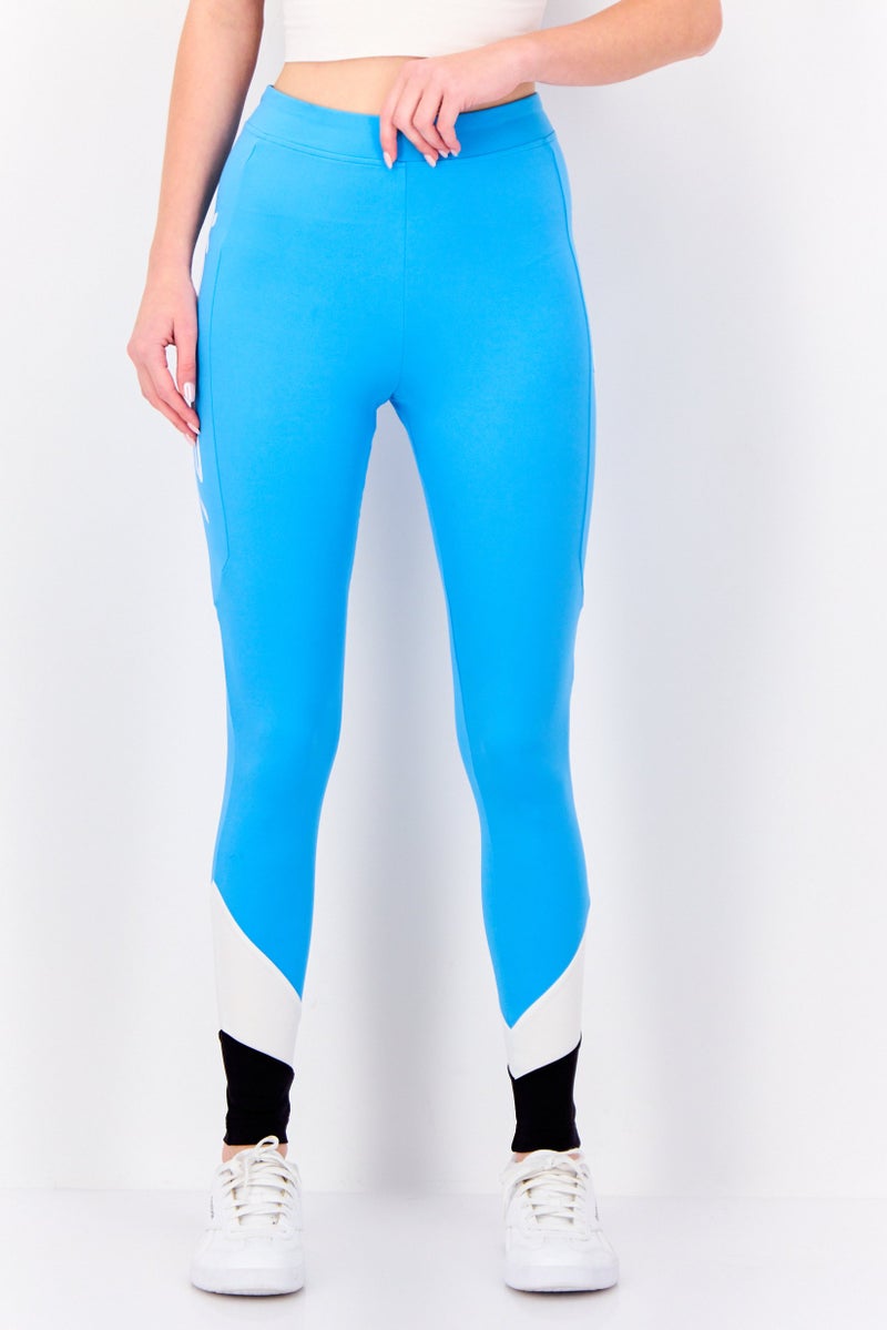 Reebok Women Sportswear Fit Training Leggings, Sky Blue - Image 1