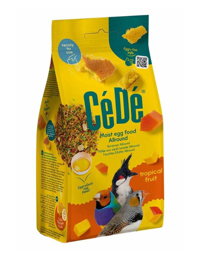 CeDe CéDé Moist Egg Food Allround with Tropical Fruit for Ornamental Birds – 200g - Image 1