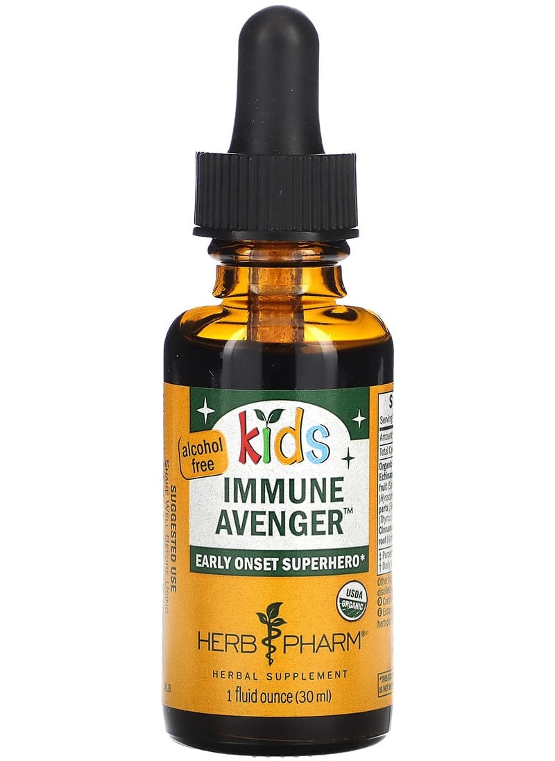 HERB PHARM Kids, Immune Avenger, Alcohol Free, 1 fl oz (30 ml) 