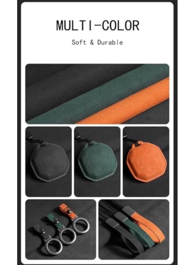 Premium Leather Key Fob Cover Protector Fit for Jetour T2 Accessories, Soft Full Protection Key Case Shell (Orange) - Image 5