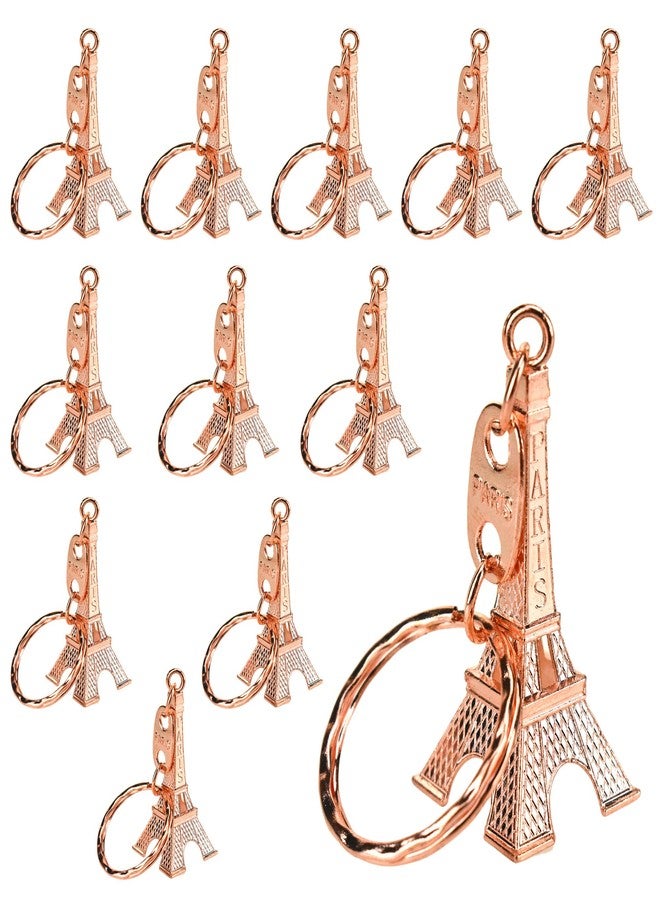 Homeford Paris Eiffel Tower Keychain Party Favors, Rose Gold, 1-7/8-inch, 12-count - Image 1