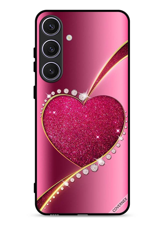 Covernex Samsung Galaxy S25 Plus Protective Case Cover Diamond Glitter Heart - Image 1