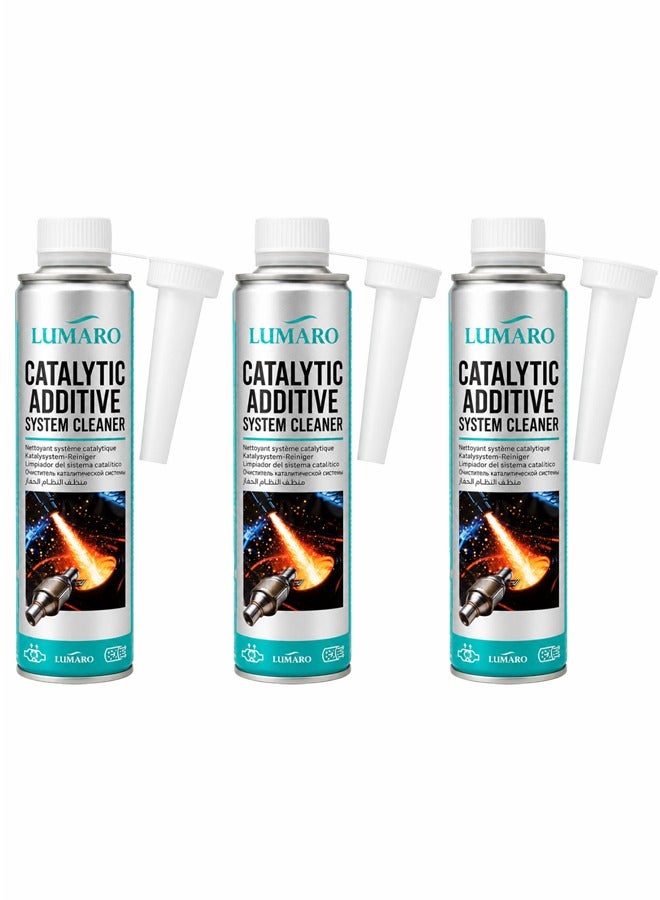 Catalytic Converter Cleaner Fuel System Additive 450ML 3PCS, Catalytic System Cleaner for Petrol & Diesel Engines, Carbon Deposit Remover, Fuel Tank Treatment, Engine Performance Restorer, Fuel Efficiency Booster with Pouring Spout ERPC-L-4006 - Image 1