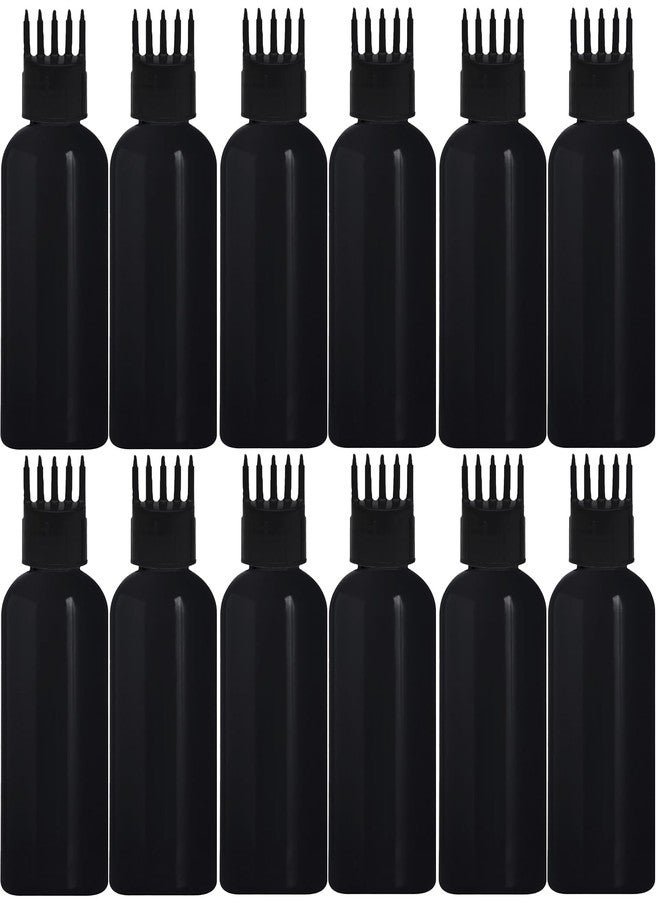 زجاجة توزيع زيت الشعر والشامبو والأدوية من ماديا، سعة 100 مل، مزودة بمشط أسود، عبوة من 12 قطعة. - Image 1