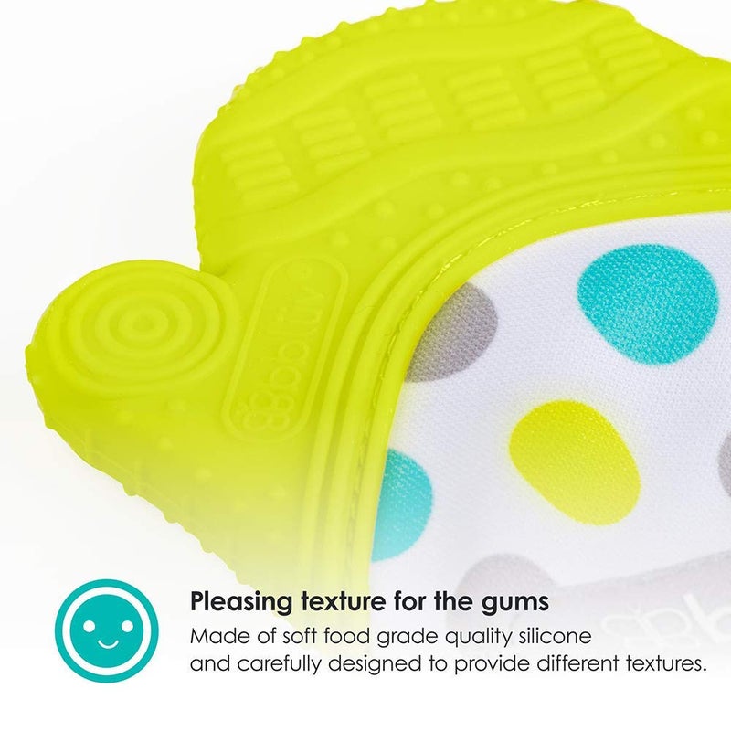 BblÃ¼v - GlÃ¼v - Original Silicone Baby Teething Mitten with Opposable Thumb, Self Soothing Teether Toy, Includes a Storage Bag (Aqua) - Image 4