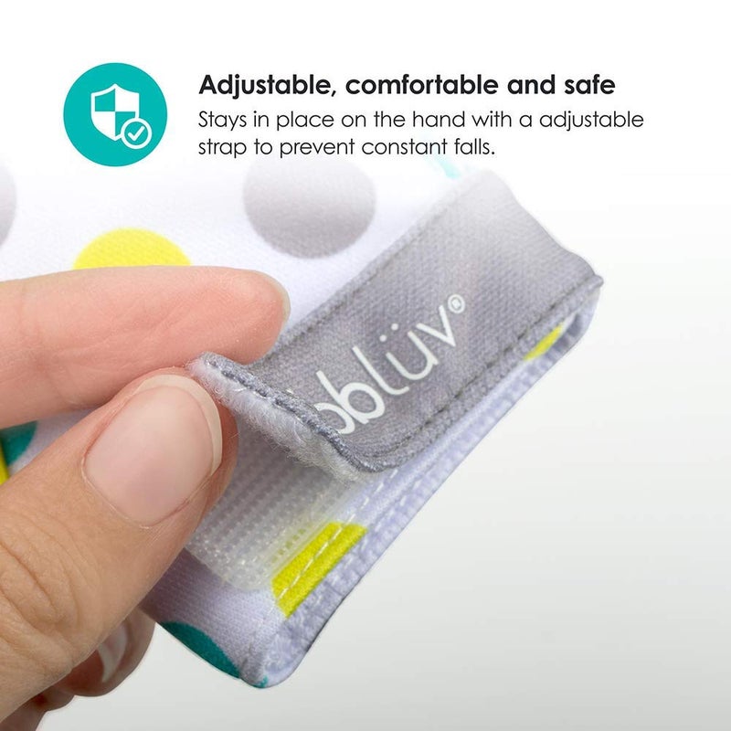 BblÃ¼v - GlÃ¼v - Original Silicone Baby Teething Mitten with Opposable Thumb, Self Soothing Teether Toy, Includes a Storage Bag (Aqua) - Image 3