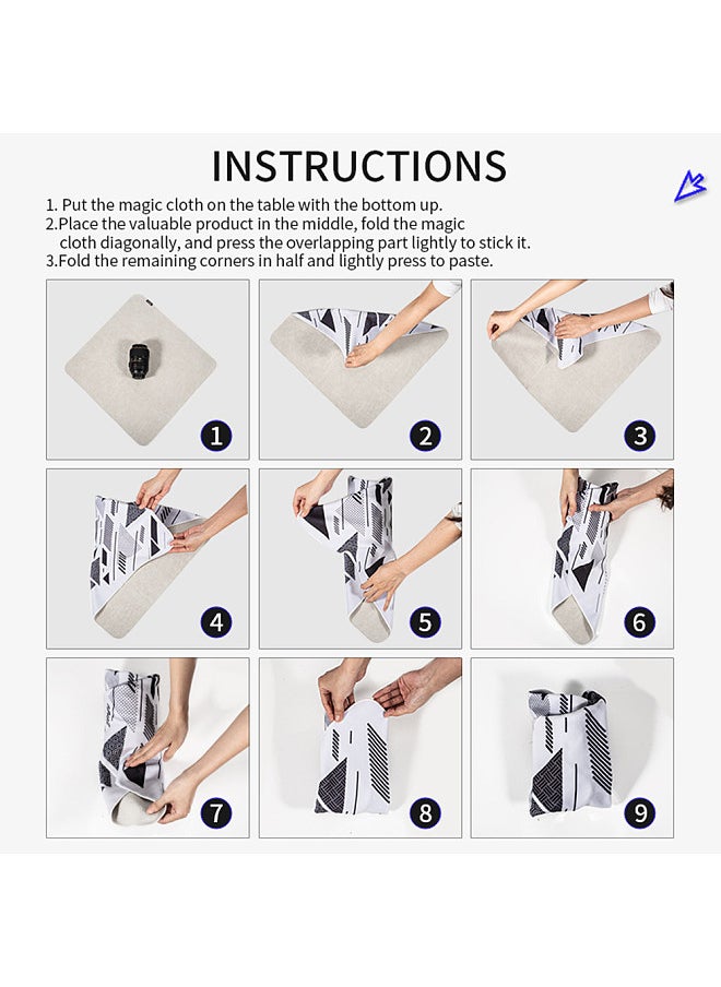 STARTRC 19.6×19.6in Camera Wrap Foldable Lens Pouch Protective Wrap for Camera Lens Self-Adhesive Washable Anti-Scratch Dust-Proof Compatible with DSLR Camera DJI/Sony/Canon/Fuji Camera Lens  - Image 2