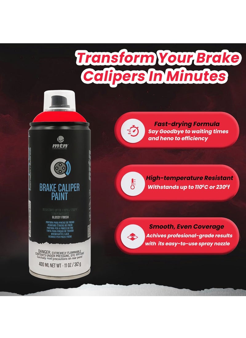 Generic - High-Gloss Red Brake Caliper Paint – Heat-Resistant Spray for Long-Lasting Performance and Style, 400 ml - Image 1