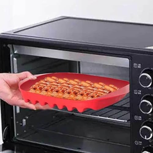 Tookie Microwave Bacon Tray with Splatter Lid, Microwave Bacon Cooker Make Crispy Bacon in few Minutes, Quick and with No Mess, Bacon Grill Tray(Red) - Image 4