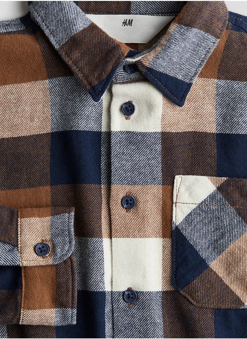 اتش اند ام Cotton Flannel Shirt