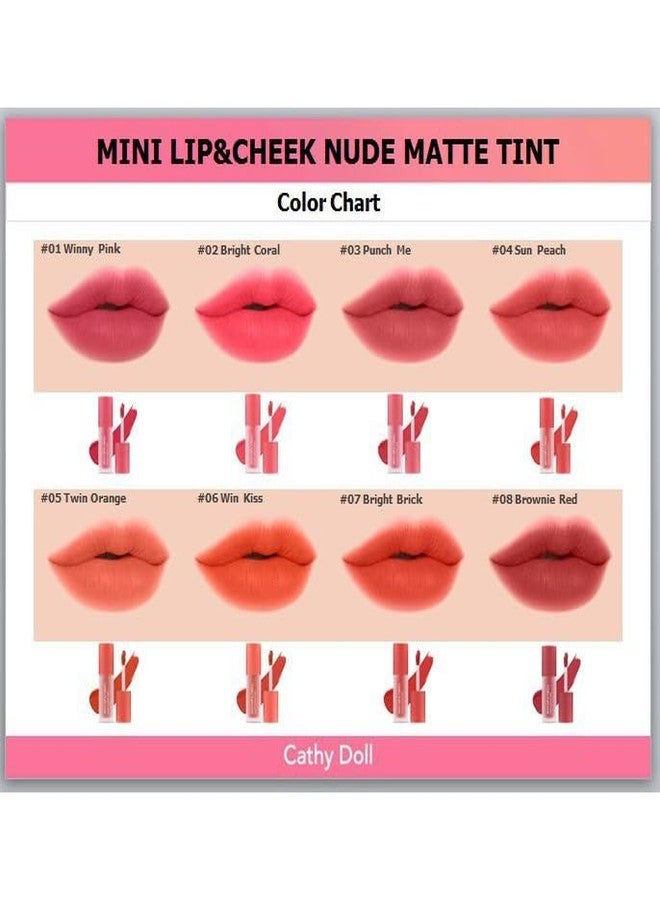 VIRAVIN HOUSEWARE Cathy Doll Mini Lip & Cheek Nude Matte Tint, #01 Winny Pink – Pigment-Rich, Anti-Pollution 2-in-1 Lip and Cheek Stain - Image 3
