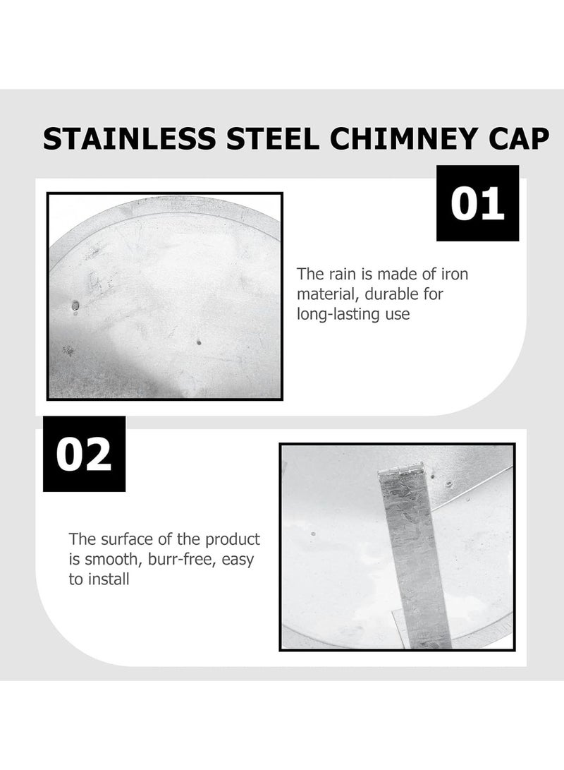 GGOOT Vented Chimney Cap Round Roof Rain Cap Top Round Exhaust Cap Weatherproof Outside Chimney Cover Replacement for Farmhouse Home Kitchen - Image 5