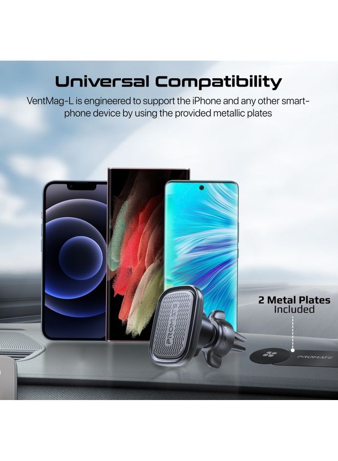 PROMATE Car Phone Holder with Secure Magnetic Mounting, Anti-Slip Surface and 360-Degree Viewing, VentMag-L Black - Image 5