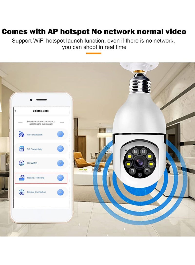 1080P Security Camera System with 2.4GHz WiFi, 360 Degree Wireless Home Surveillance Cameras, Night Vision, Two Way Audio, Smart Motion Detection