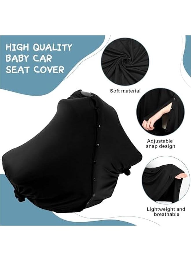 HOOKOR Durku Nursing Covers for Breastfeeding,Nursing Blanket Privacy Breastfeeding Shawl Nursing Poncho Scarf with on for Boys and Girls,Seat Infant Car Seat Canopy Cover (Dark Grey)  - Image 5