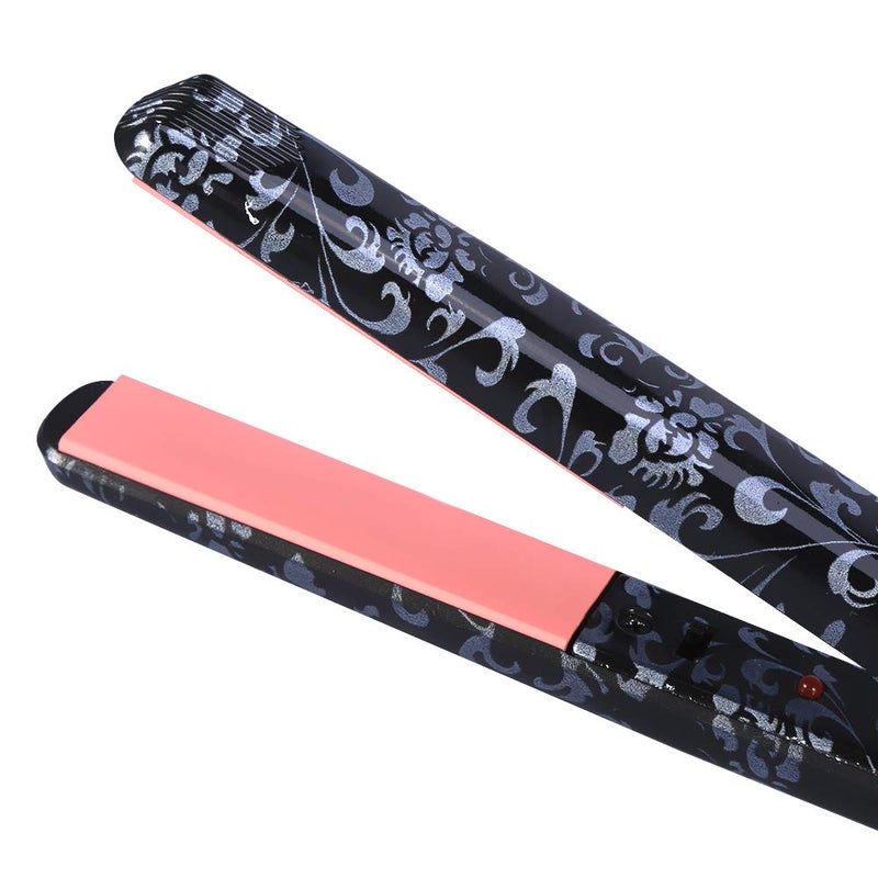 cheekyglo Portable Mini Hair Straightener Mini Electronic Ceramic Hair Straightener for Curling Straighten Bang, Wavy Hair, Short Hair Straightening Hairstyling Tool Hair Tools (Black US) - Image 4